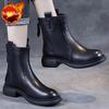 Fashion Women's Ankle Boots Zip Moccasin Black Lightweight Booties New In Pu Designer Luxury Sale Trend 2025 Y2k Goth Female Short Shoes