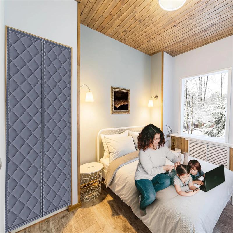 Magnetic Thermal Insulated Door Curtain Energy-Saving Privacy-Protecting Windproof Waterproof Cotton Curtain for Heater Room