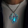 Spider Pendant Necklaces Glow In the Dark Necklaces Night Moon Luminous Glowing Necklace Hip Hop Halloween Jewelry for Men Women