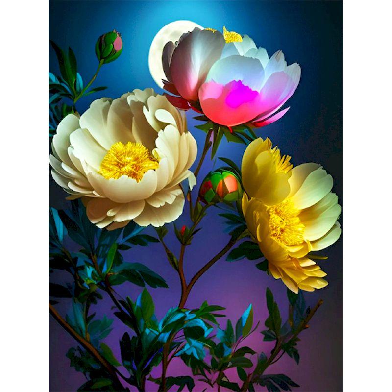 Diamond Painting 5d Flowers Full Square Drill Diamond Embroidery Cross Stitch Peony Handicraft Wall Art Home Decorati