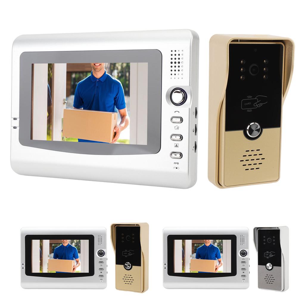 Sistem Interfon Video cu Fir 7 Inch Sonerie Video Sistem Telefon de Ușă Kituri Cameră HD pentru Vilă Casă