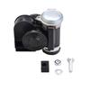 12V Black Snail Compact Dual Air Horn Sound Signal Car Air Horn For Car Vehicle Motorcycle Yacht Boat SUV Bike Train