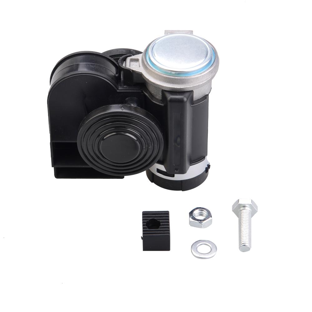 12V Black Snail Compact Dual Air Horn Sound Signal Car Air Horn For Car Vehicle Motorcycle Yacht Boat SUV Bike Train