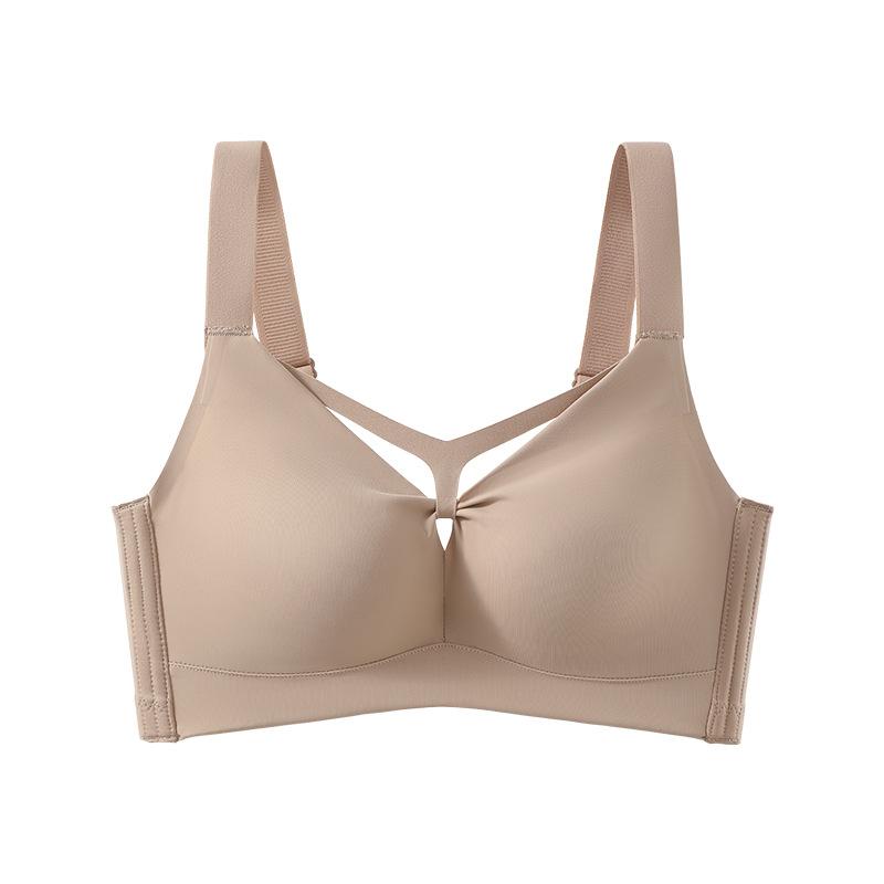 Seamless Bra Women's Adjustable Gathering Bra Plus-size Underwear Women's Beauty Back Lift Anti-glare Bra