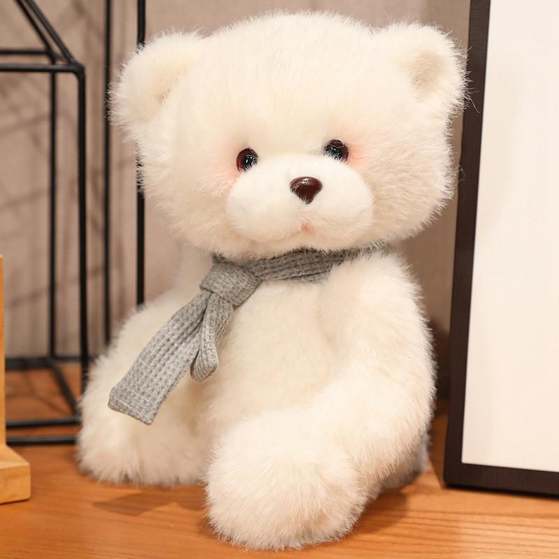 Scarf Teddy Bear Plush Toy Cartoon Stuffed Doll Bedroom Decoration Kids Gift