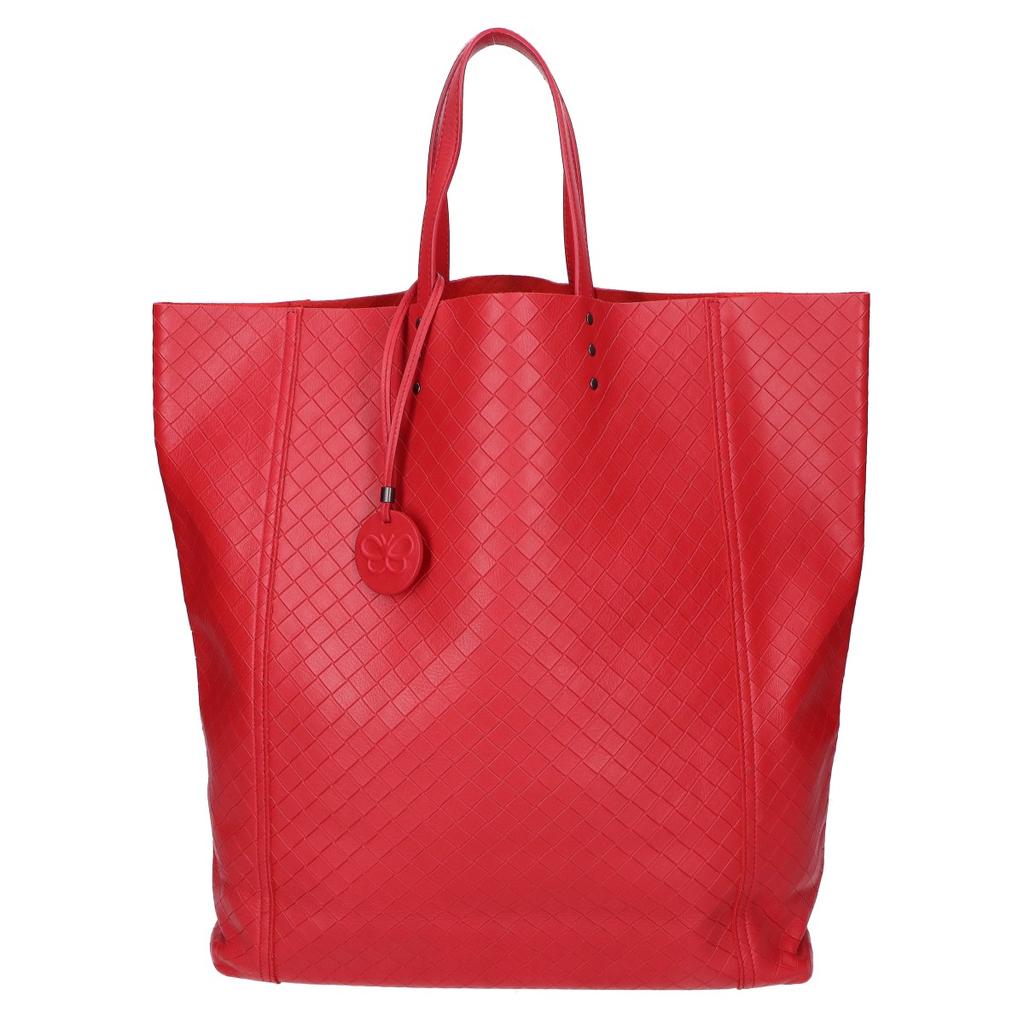 BOTTEGA VENETA Excellent condition Intrecciato Mirage Tote Bag RedUsed
