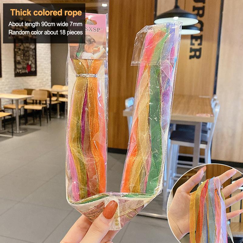 90Cm Mix Colorful 16-30Pcs Hair Braids Rope Strands For African Braids Girls Diy Ponytail Braids Women Styling Hair Accessories