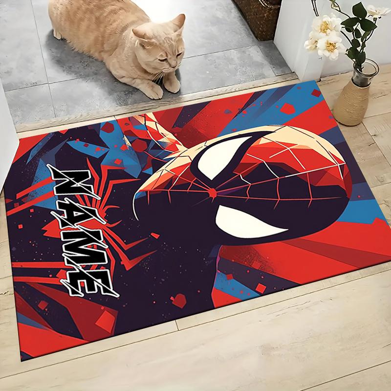 Custom Name "Spiderman Urban Adventure" Carpet Rug Customizable Soft Washable Anti-Slip Home Living Room Sofa Mats Personalized Rug. 09096