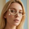 Y2k Rhinestone Glasses Frames Sparkling Girl Face Decoration Trendy Eyeglass Frame  Cosplay