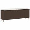 VidaXL Garden Bench with Brown Cushion 110x30x40.5cm Wicker, Outdoor Bench, Patio Bench, Garden Seat, 4104155
