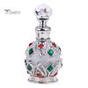 Kompakte Parfümflasche 15ML Vintage Luxus Nachfüllbare Flasche, Ätherisches Öl & Duft Glasspender Dubai Arabischer Stil Leerer Behälter für Reisen