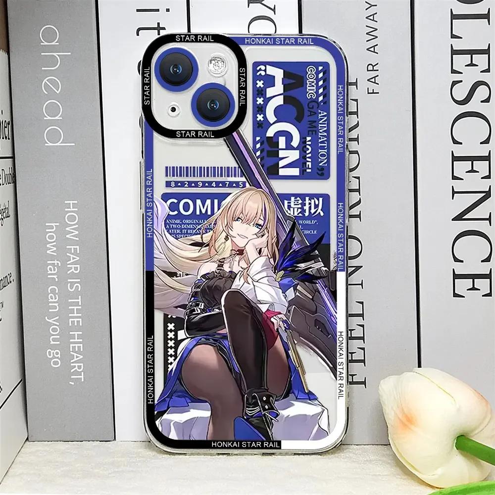Honkai Star Rail Phone Case for IPhone 16 15 14 13 12 11 Pro Max Mini Soft Covers for IPhone X XS MAX 8 7 Plus SE2 Clear Fundas