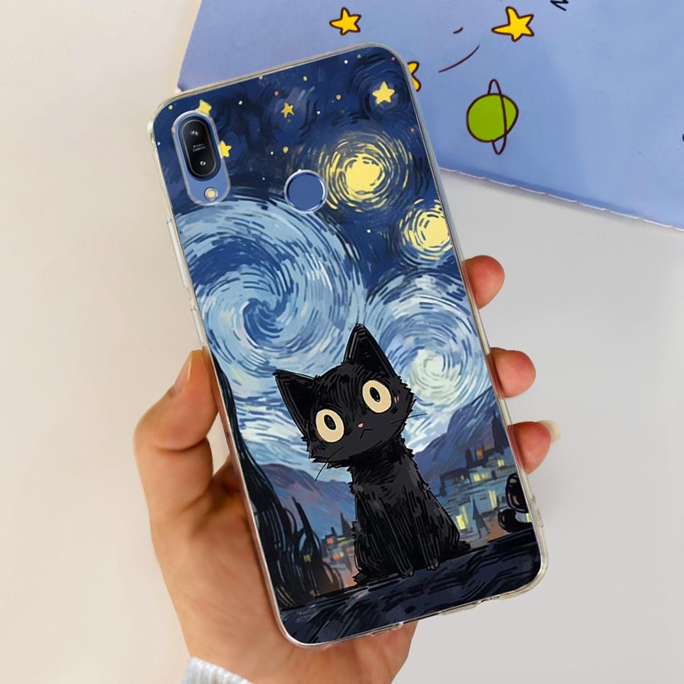 Per Asus Zenfone Max (M2) Custodia ZB633KL / Max Pro M2 ZB631KL Cartoon Floreale Ragazzina Design Cartoon Trasparente Morbido Silicone Cover Posteriore