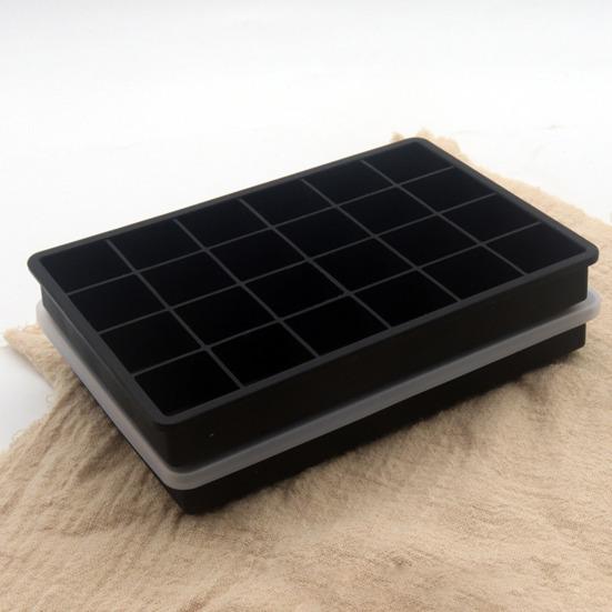Silicone Ice Cube Tray with Lid 15&24 Cavity Flexible Mold for Ice Cubes Chocolate Jelly Microwave Oven Freezer Safe Baking