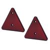2pcs Red Triangle Reflectors High Visibility Trailer Safety Reflectors for Mailbox Trucks Boats SUV