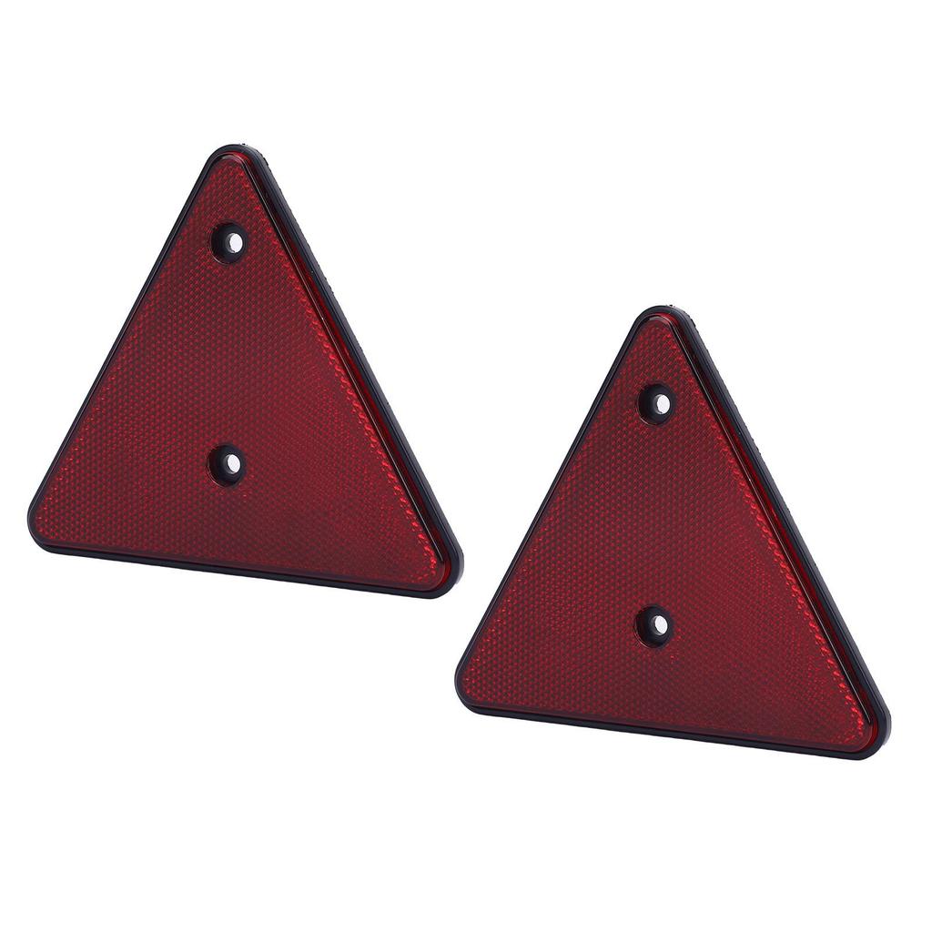 2pcs Red Triangle Reflectors High Visibility Trailer Safety Reflectors for Mailbox Trucks Boats SUV