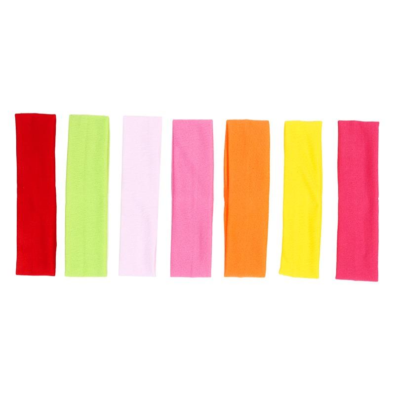 7pcs Sports Cycling Wash Face Hairbands Soft Korean Cotton Knitted Headband For Women Girls Bandanas Fashion Hair Accessories