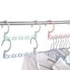 1pc Foldable Rotating Magic Plastic Hanger Saves Space Wardrobe Hanger Windproof Hanger Multi Hole Durable (Color Random)