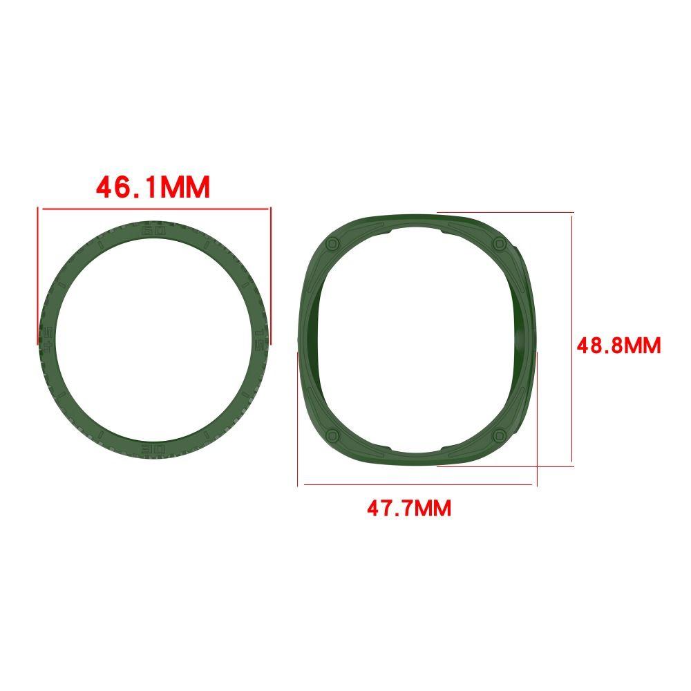 TPU Protective Frame+Watch Bezel Anti-Scratch Hollow Case Bumper Soft with Time Scale For Samsung Galaxy Watch 8 Classic Cover