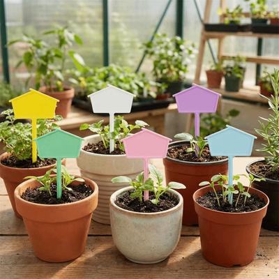 10/12 Stück Sonnenschutz Pflanzenetikett Tag Wasserdichte Stöckchen-Tags Einsteckkarten-Markierer Etikett Gartenarbeit