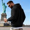 Herren S Lockerer Winter Vintage Warmer Kapuzenpullover Mit Taschen