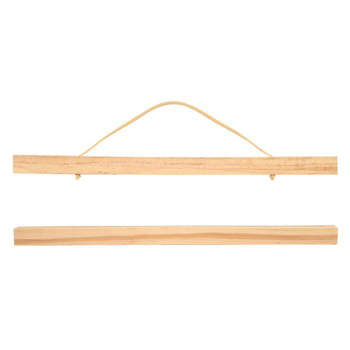 Porte-affiche aimanté en bois naturel 31 cm