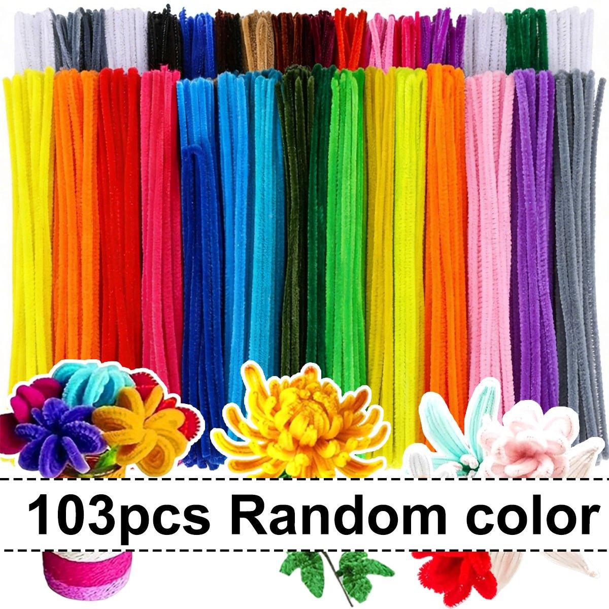 

103/203PCS Pieces Pipe Cleaners Craft Supplies 11.8Inch Multi Random Color 30 Colors Craft Pipe Cleaners Bulk for DIY Art ZSY