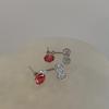 Bursting Red Zircon Bow Stud Earrings Female Design Sense Niche Unique Personality Fashion Versatile Earrings Earrings