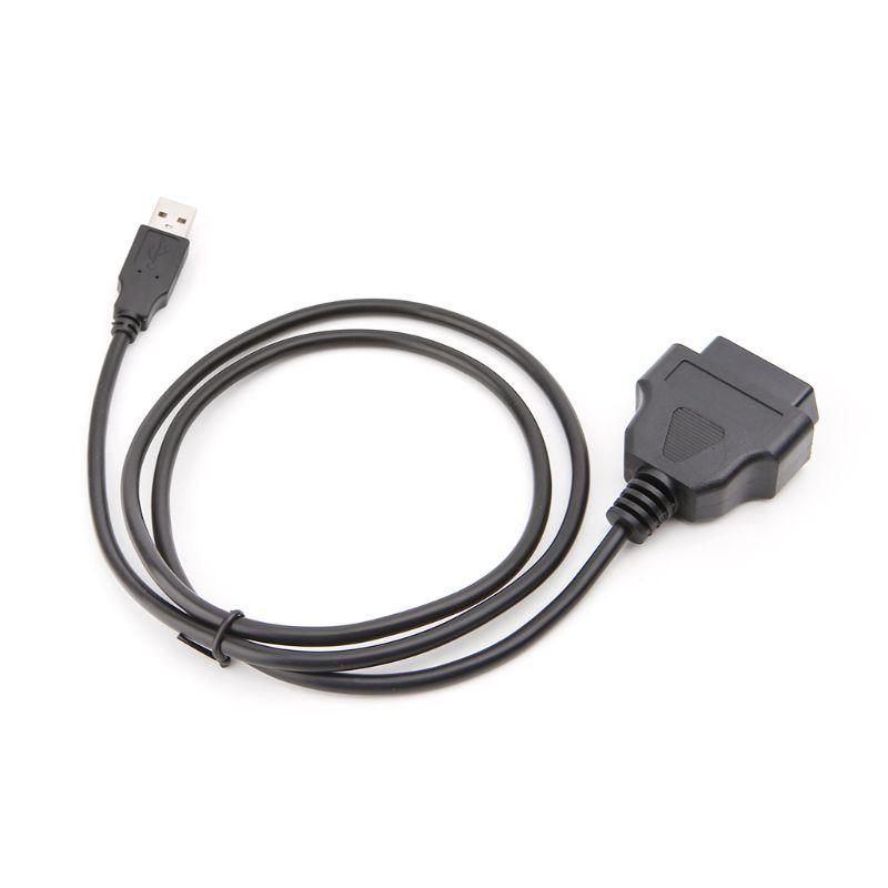 Car 16Pin OBD2 To USB Port Charger Adapter Cable Connector Diagnostic Tool Automobiles Cables