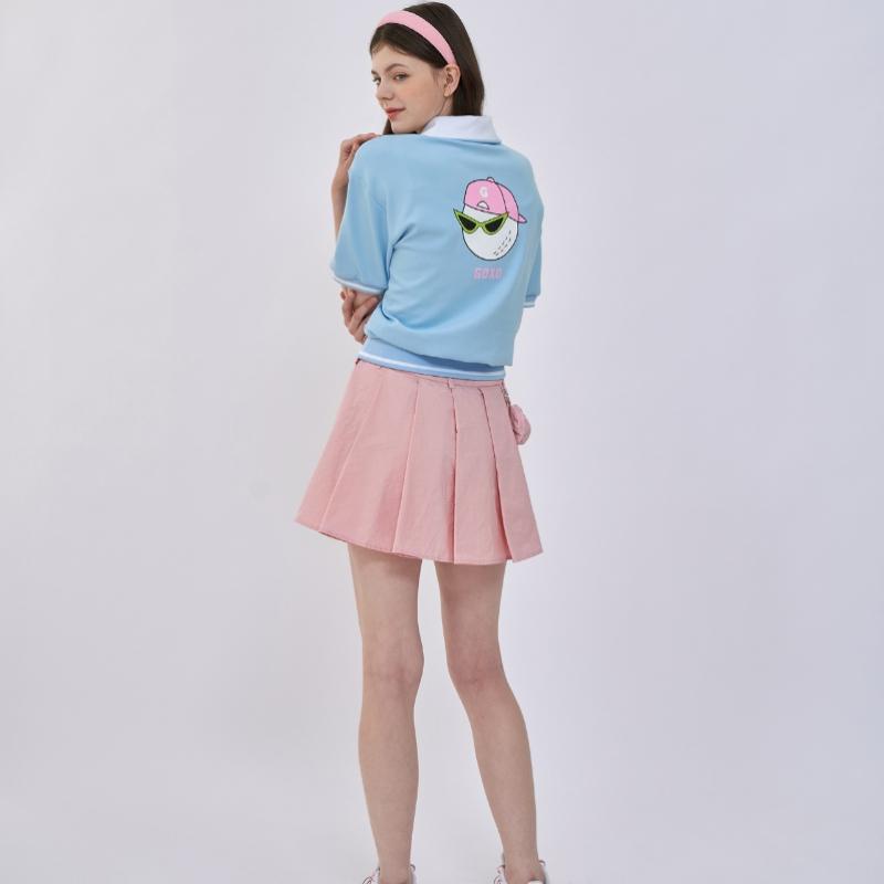 Goxo Woven Ball Pocket Skirt PInk FallIng In Golf