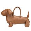 Funny Stuffed Animal Figurine Soft Leather Puppy-Shaped Handbag Shoulder Bag Crossbody Bag
