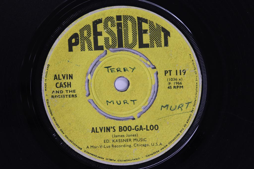 7inch Record ALVIN CASH, REGISTERS - Alvin's Boo-ga-loo / Let's Do Some  PT119 PRESIDENT RECOR 1966 UK Latin Used