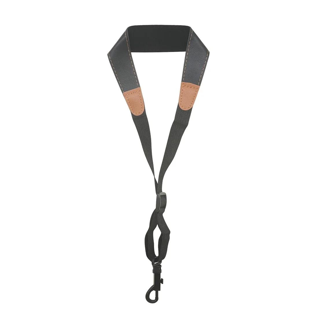 

IRIN Saxophone Strap Adjustable Alto/Tenor/Soprano Sax Leather Neck Strap with Plastic Buckle Woodwind Instrument Accessories
