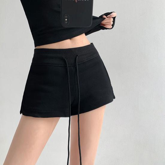 Women Athletic Shorts Summer Sexy Booty Workout Yoga Shorts High Waist Mini Shorts with Drawstring And Pockets for Gym Running Cycling