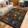 Golden Dragon Compilation Pattern Rug Floor Mat for Living Room or Bedroom Soft and Comfortable Carpet a Gift for Birthday and Holiday.
