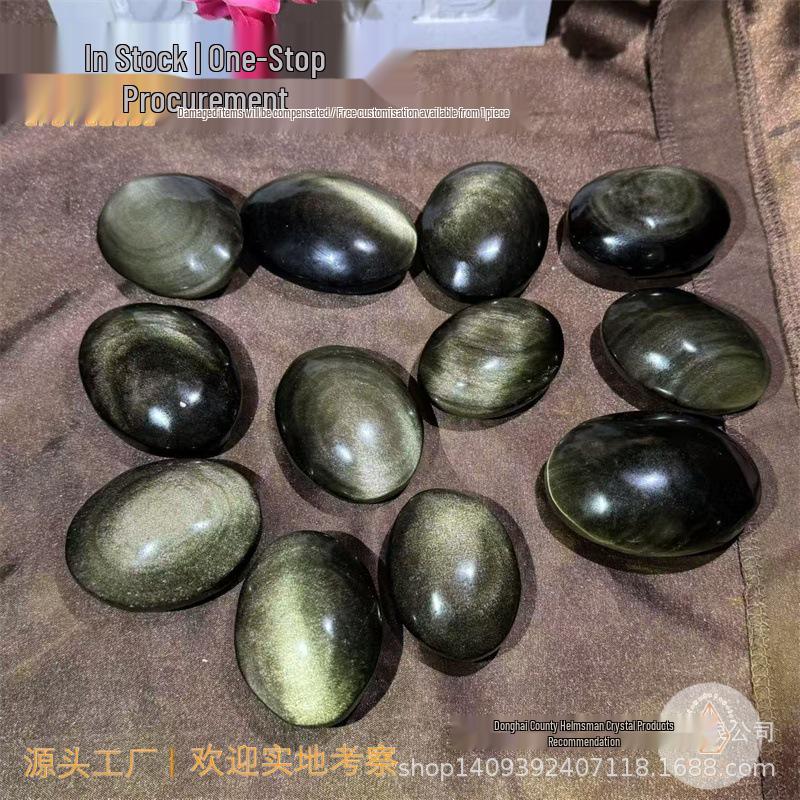 Polished Natural Obsidian Stone Crystal Ornament 500g