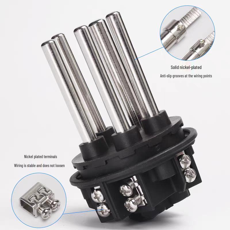 63A/125A Waterproof Aviation Plug Socket: 3-Pin, 4-Wire, 5-Hole, 3-Phase Connector
