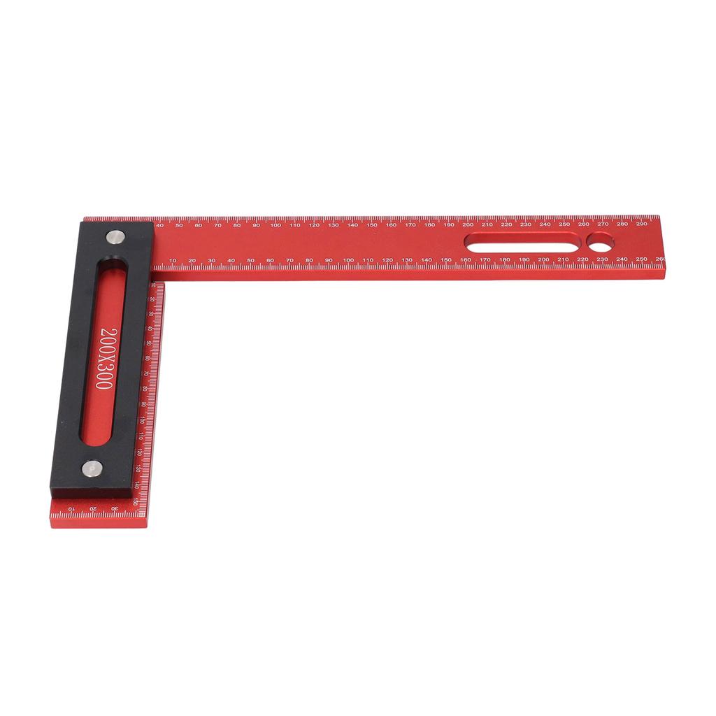 Woodworking Square 300x200mm L Shape Aluminum Alloy Framing Square with Stop Fence