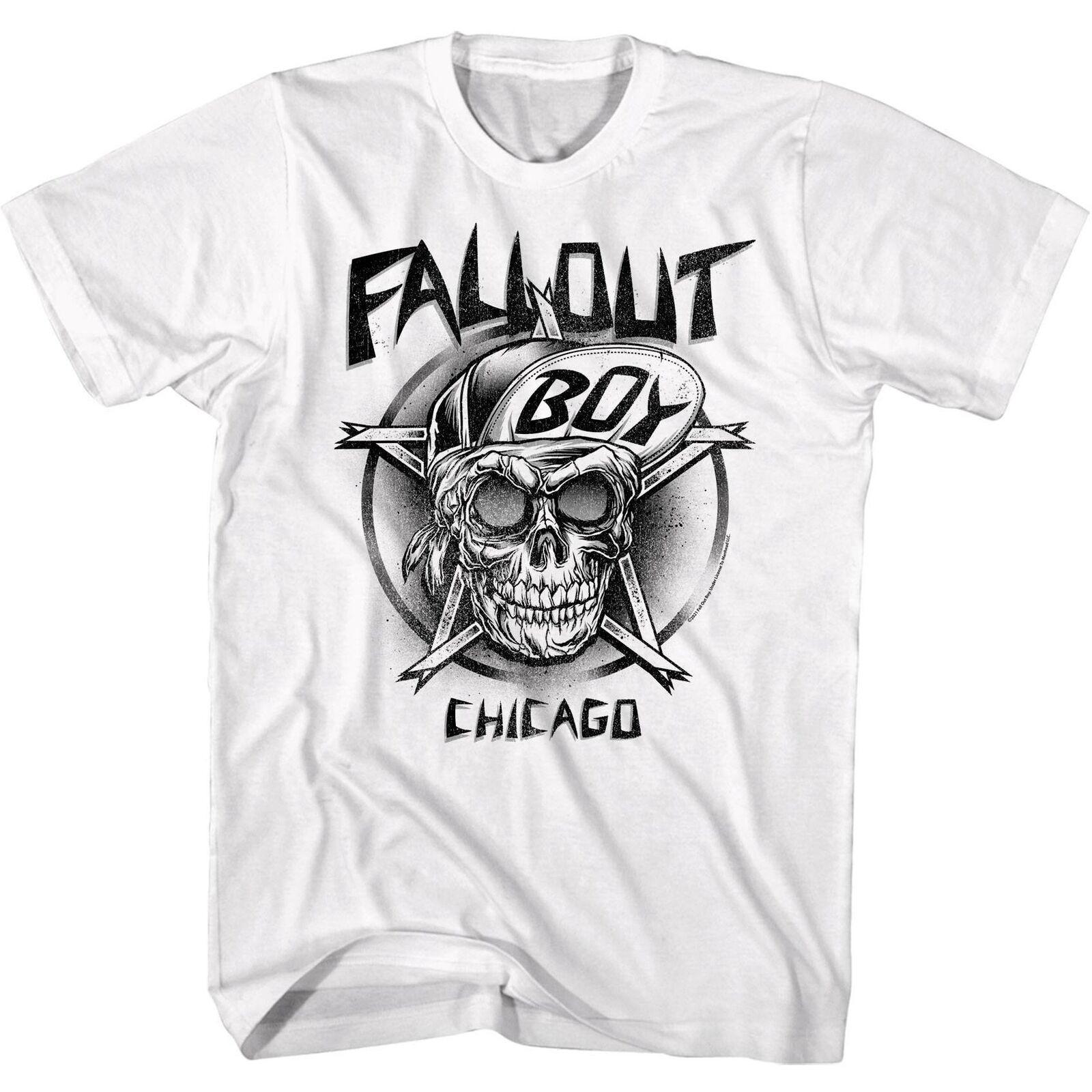 Fall Out Boy Chicago Skull Men T Shirt S