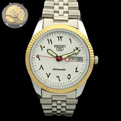 USADO SEIKO 5 AUTOMÁTICO JAPÃO MASCULINO RARO MOVIMENTO DOURADO RELÓGIO a305193-9
