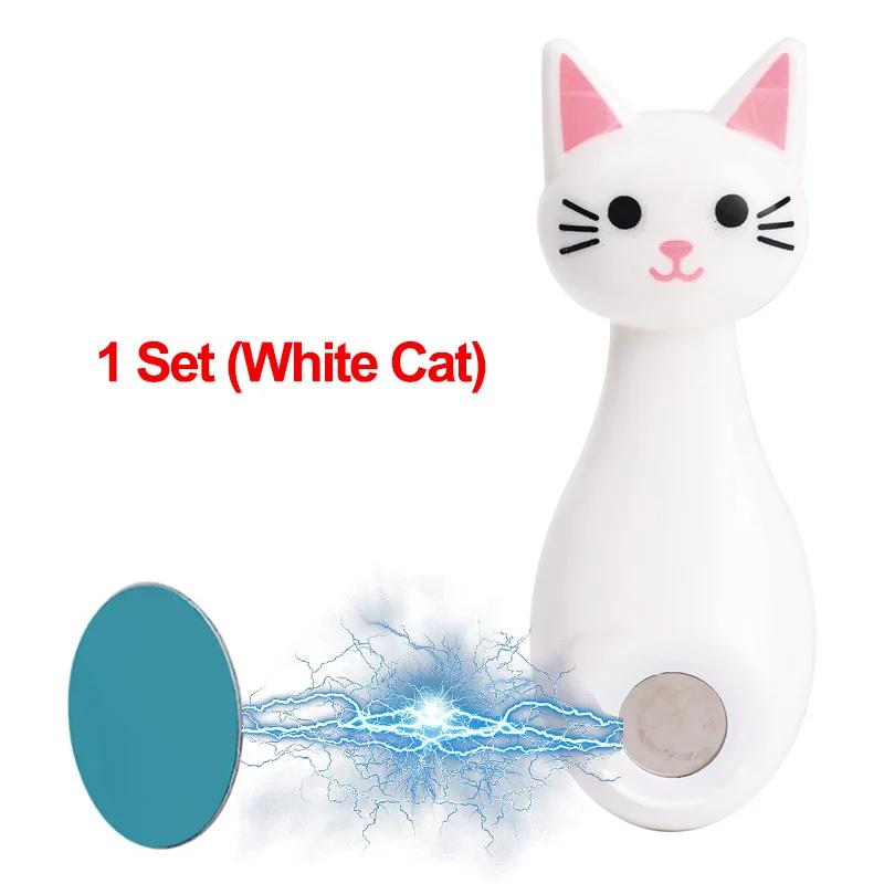 Magnetic Hooks Cartoon Cat Shaped Wall Mount Strong Magnet Holder Hook for Remote Control Storage Holder Home Organizer Hooks
