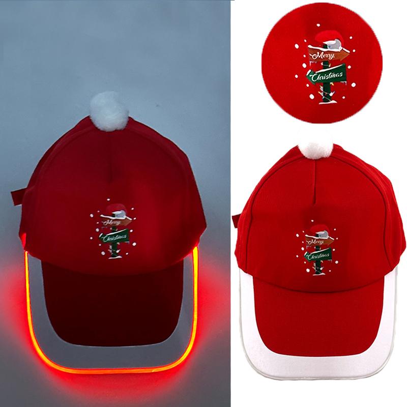 Fashion Glowing Baseball Cap LED Light Up Hiphop Hat Bar Club Props Fluorescent Hat Men Women DJ Dance Supplies Costume