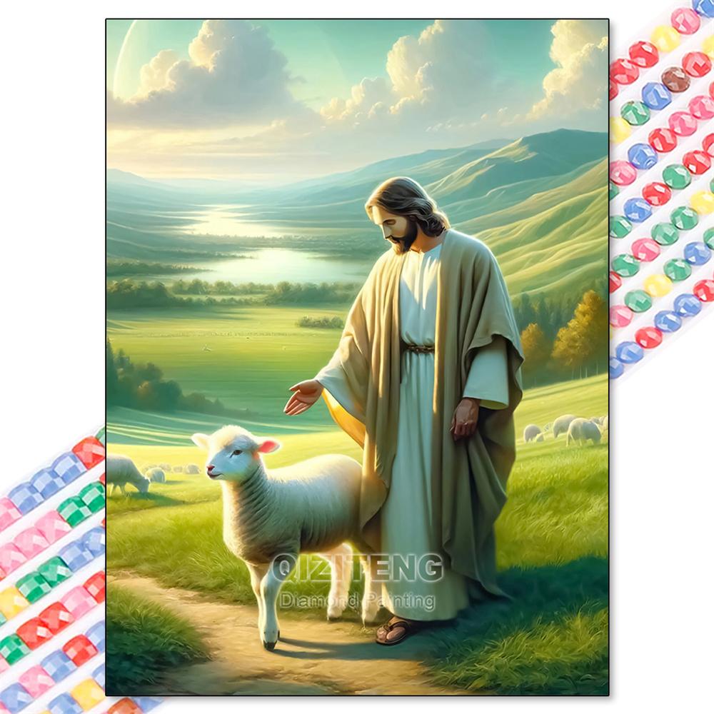 5D Diamond Painting Kit Jesus Cross Religious Sticker Diamond Embroidery Handmade DIY Mosaic Home Decoration Adult Gifts