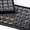 1 Satz Vitrine Diamant Edelstein Aufbewahrungsbox Kleine Runde Kunststoffbehälter Box Schmuck Organizer Behälter mit Schaumstoff