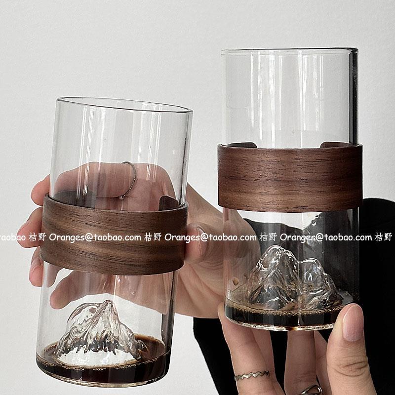 Mount Fuji Anti-Scald High Temp Resistant Japanese Coffee Cup 100ml-400ml High Borosilicate Glass