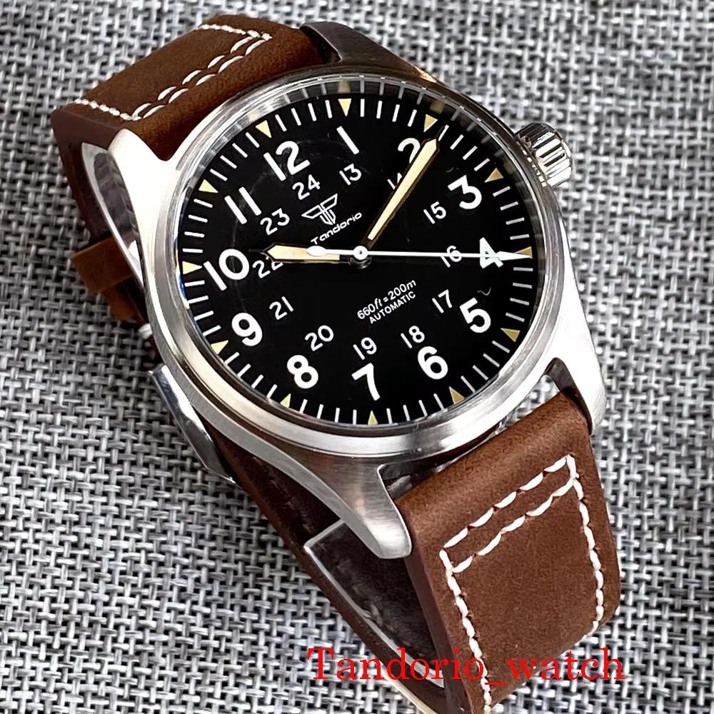 Tandorio 39mm Safīra Stikla Pilotu Stila