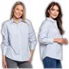 Women's Long Sleeve Cotton Shirt Classic Loose Fit MORAJ L PATT 1