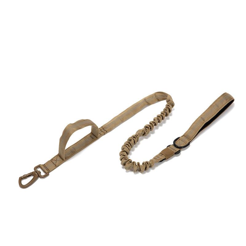 Waterproof Nylon Pet Leash With Elastic Stretch And Double Handles For Outdoor Adventure