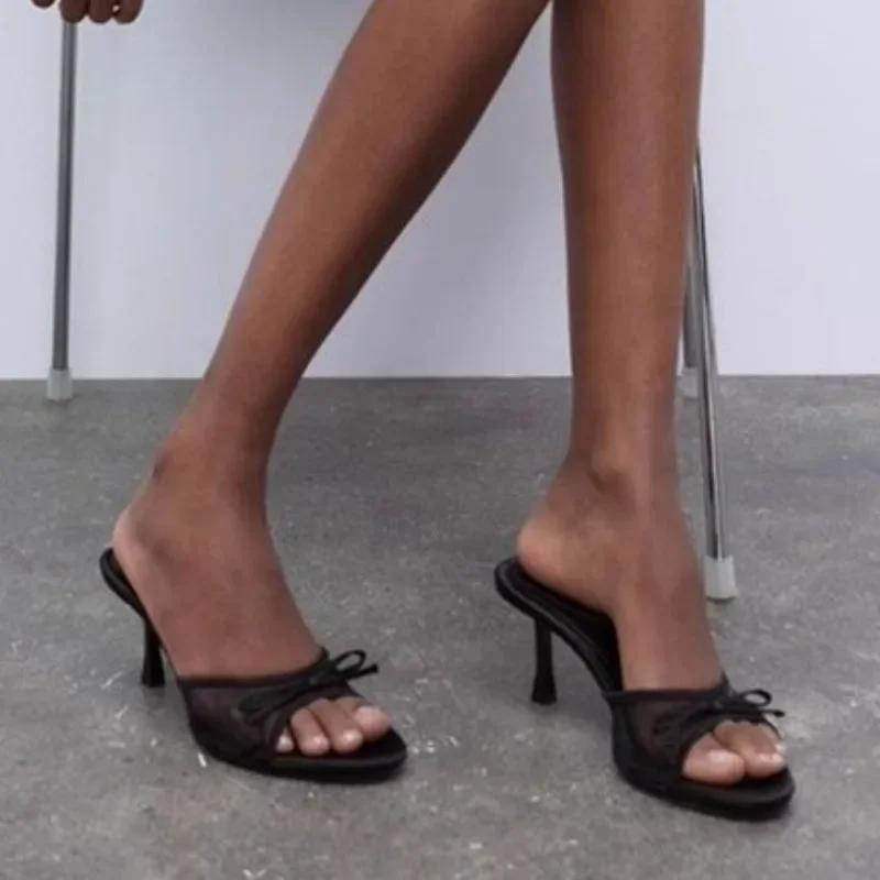 Chaussures Mode Femme 2024 Vente Chaude Sandales Sexy à Bout Ouvert Été Mode Escarpins Fins ou Talons Fins Sandales Grande Taille