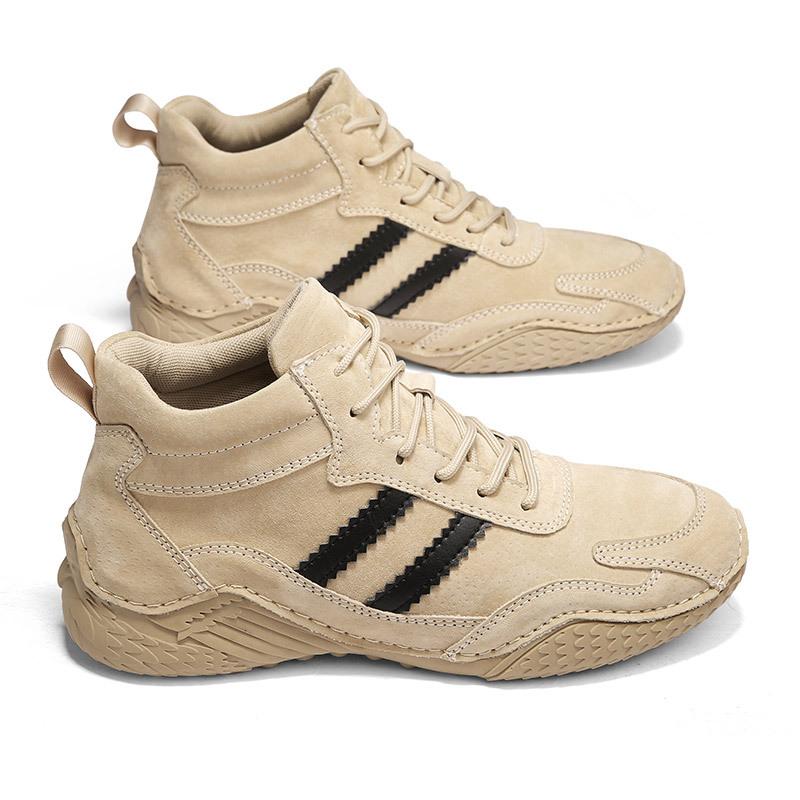 

2025 Men s Fall Winter New Pigskin Plus Size Casual Mid-Top Martin Boots Can Be Fleece 46